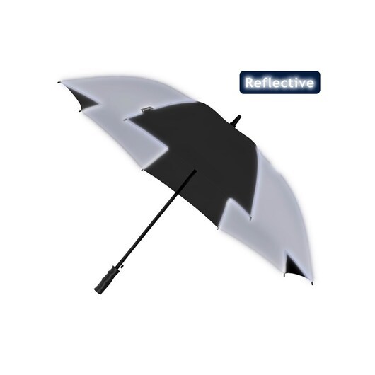 Falcone Reflective Umbrella - Automatic - Windproof - 120 cm - Black / Silver