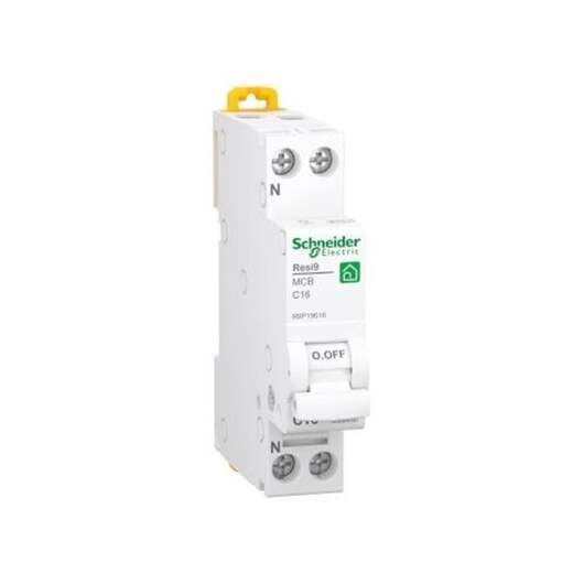 Schneider Electric Resi9 XP MCB/circuit breaker 1PN C-characteristic 16A 6kA 18mm