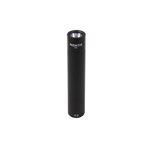 NORTH Flashlight 200 Lumen Black Aluminium 2W 3450Mah