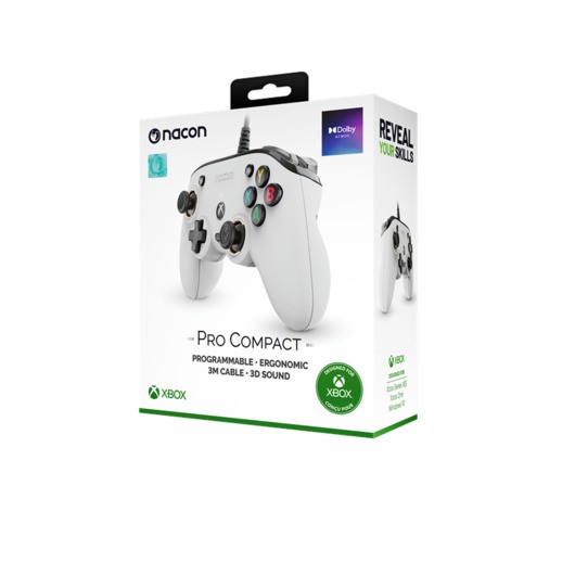 NACON Official Pro Compact Controller - White - Gamepad - Microsoft Xbox Serie X
