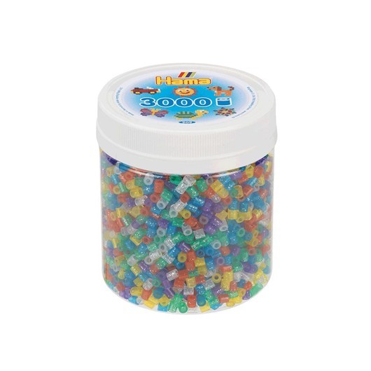 Hama Ironing Beads in Pot - Glitter Mix (54) 3000pcs