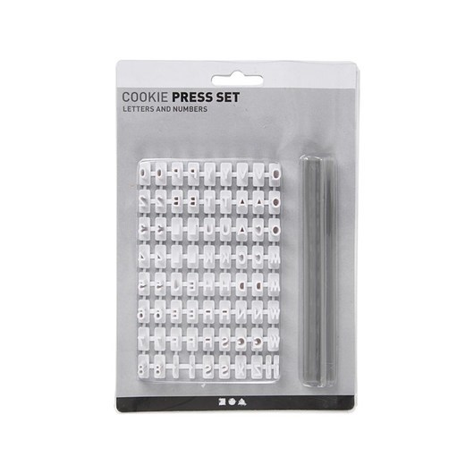 Creativ Company Stamp Set Rubber Letters and Numbers White