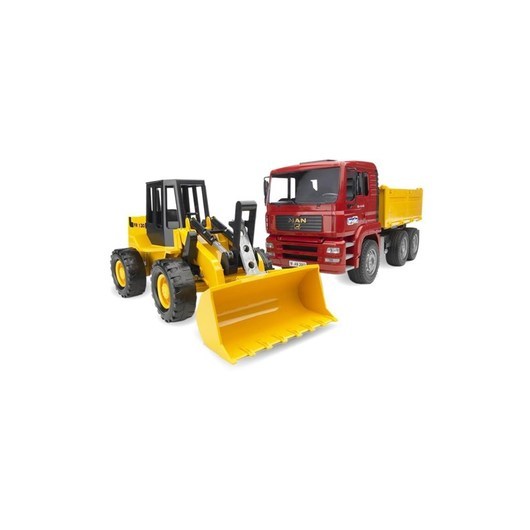 Bruder MAN TGA Construction truck with articulated road loader