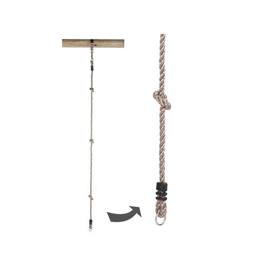 SwingKing Climbing Rope with 2 Rings 190cm