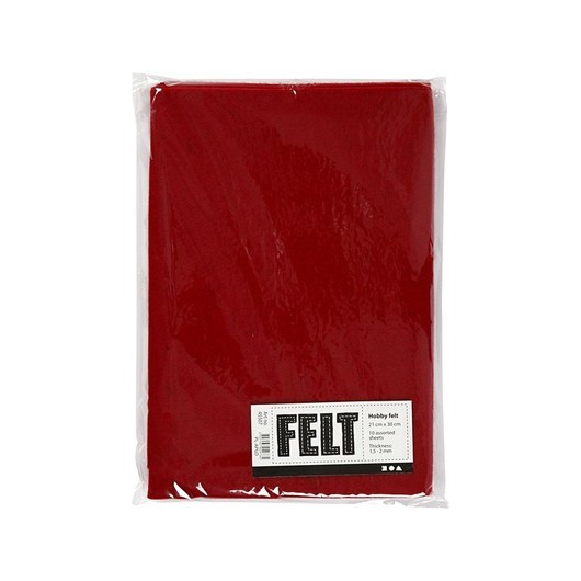 Creativ Company Craft felt Antique Red A4 10 sheets