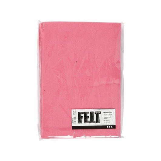 Creativ Company Hobby Felt Pink A4 10 Sheets