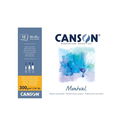Canson Montval CP 24x32 cm 300G Pad 12 SH