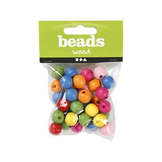 Creativ Company Wooden Beads Mix 12mm 22gr