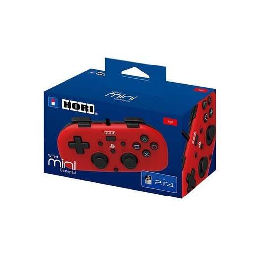 HORI Wired Mini Gamepad - Red - Gamepad - Sony Playstation 4
