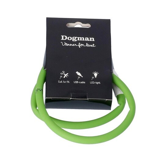 Dogman Flashing LED Collar Green