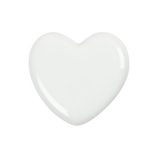 Creativ Company Glass Heart - White 1st.