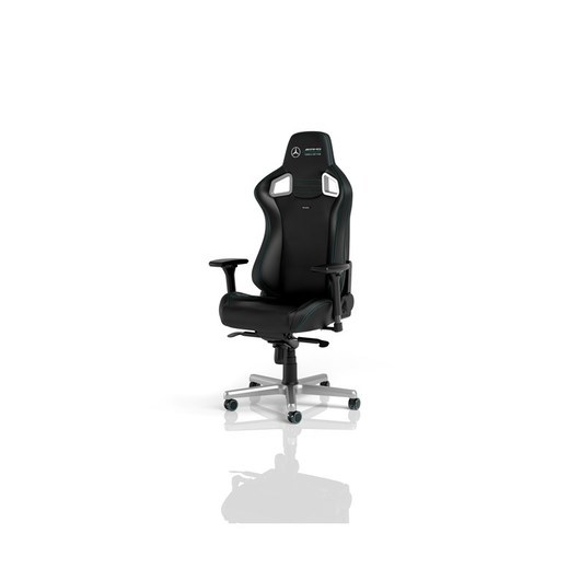 noblechairs EPIC Gaming Chair - Mercedes Motorsport 2021 Edition Gaming Stol - PU-skin - Upp till 120 kg