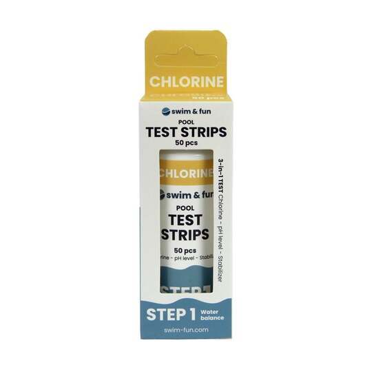 Swim &amp; Fun Test Strips Chlorine/pH/Stabilizer 50 pcs