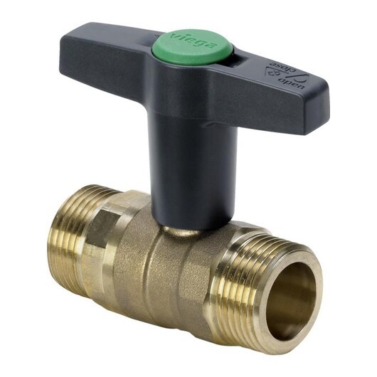 Viega Easytop ball valve nipple/nipple 1" gunmetal