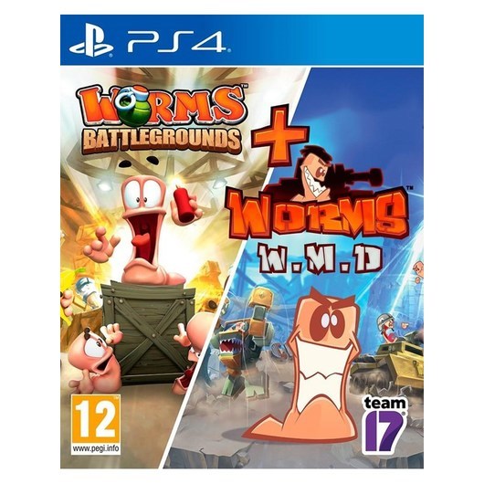 Worms Battlegrounds + W.M.D - Double Pack - Sony PlayStation 4 - Strategi
