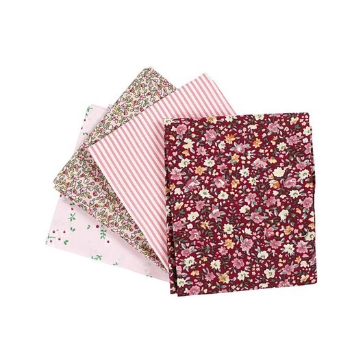 Creativ Company Patchwork Fabric Pink 45x55cm 4pcs.