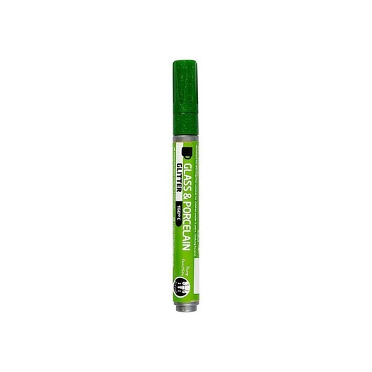 Creativ Company Glass and Porcelain Pen Glitter Semi-Opaque - Light Green