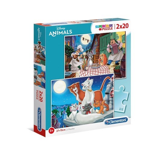 Clementoni 2x20 Puzzles Kids Disney Animal Friends