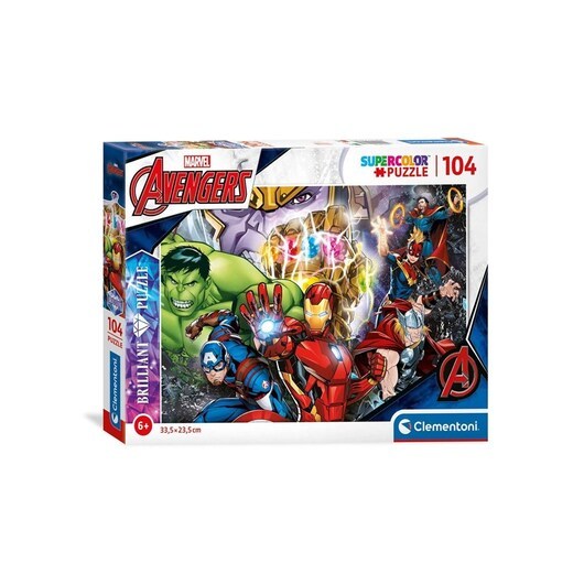 Clementoni Brilliant Puzzle Marvel Superheroes 104st. Golv