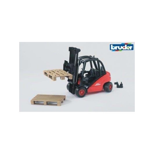 Bruder Linde fork lift H30D with 2 pallets