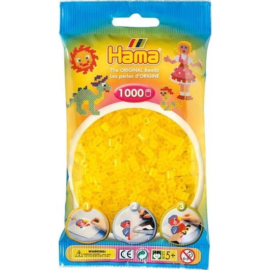 Hama Ironing beads-yellow transparent (014) 1000pcs.