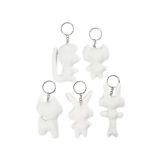 Creativ Company Fabric Animals Keychain 5pcs.