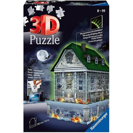 Ravensburger 3D Puzzle Buildings Night Light Haunted House 216p