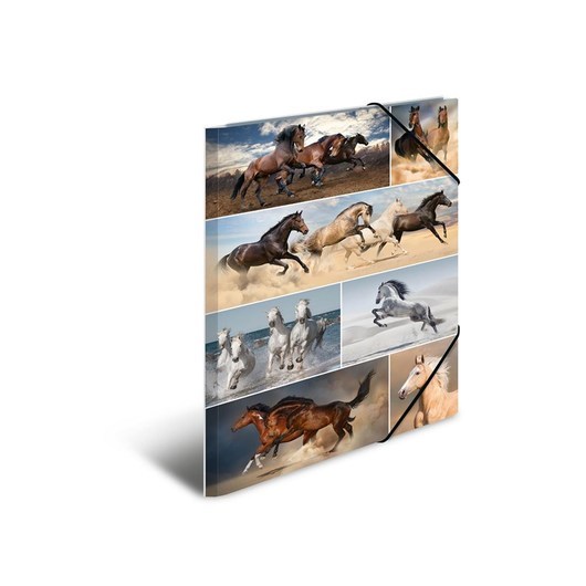 HERMA Elasticated folder A3 cardboard horses