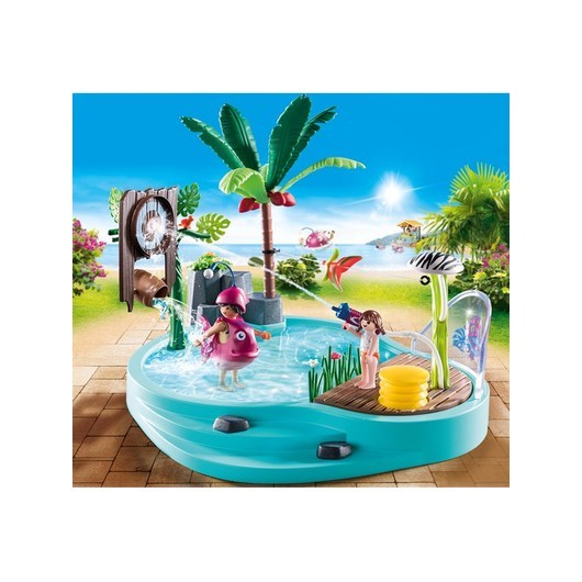 Playmobil Family Fun - Lekbassäng med vattenspruta