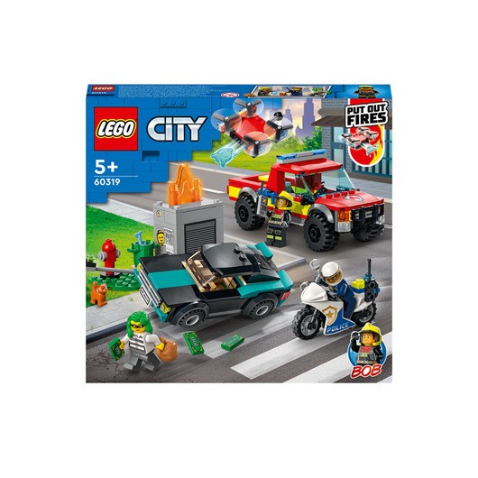 LEGO City 60319 Brandräddning och polisjakt