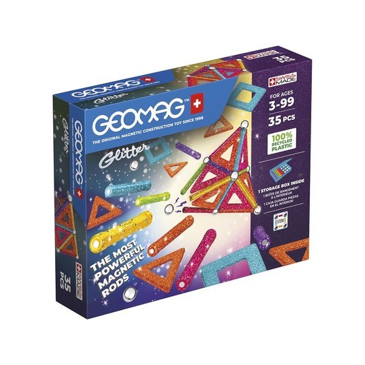 Amo Toys Geomag Glitter Recycled 35 st.