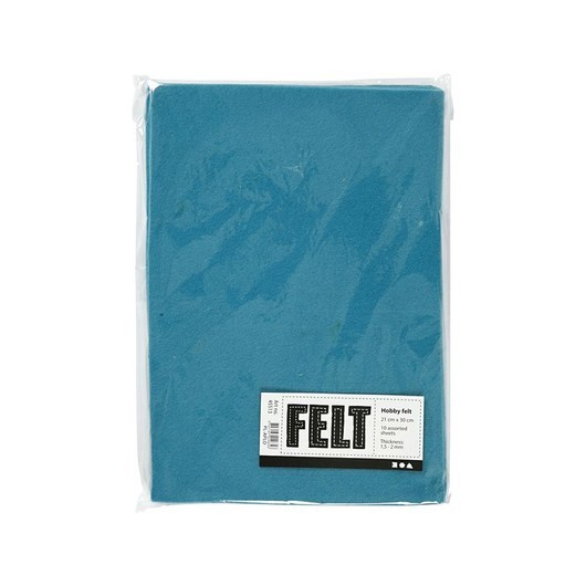 Creativ Company Hobby Felt Turquoise A4 10 Sheets