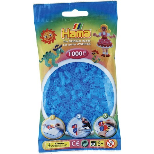 Hama Ironing beads-Aqua transparent (073) 1000pcs