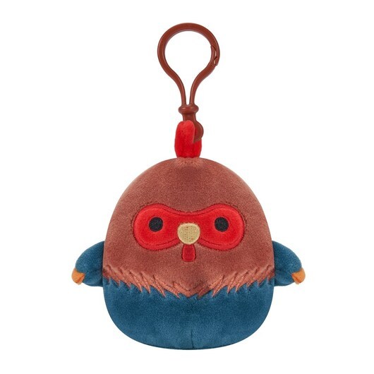 Squishmallows  Brown and Blue Rooster - 9 cm P15 Clip On