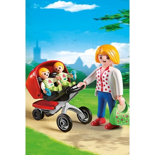 Playmobil City Life - Mamma med tvillingvagn