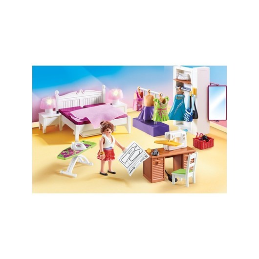 Playmobil Dollhouse - Sovrum med syhörna