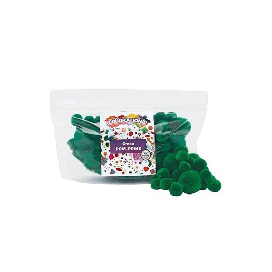 Colorations - Pom Poms Green 100pcs.