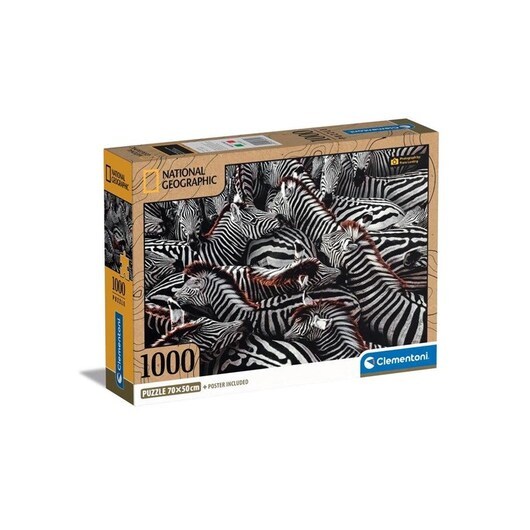 Clementoni Jigsaw Puzzle National Geographics - Zebra 1000 pcs. Golv