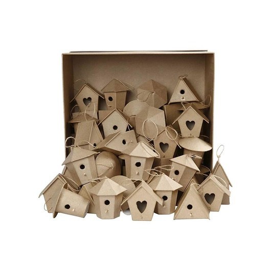 Creativ Company Birdhouses Papier mache 60st.