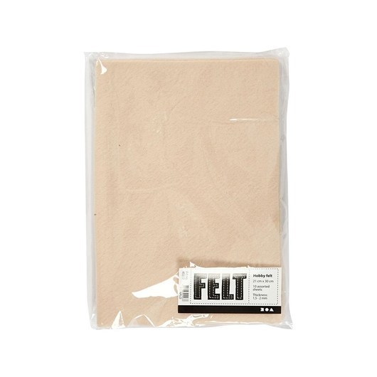 Creativ Company Hobby Felt Light Beige A4 10 Sheets