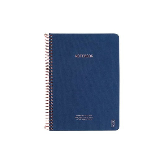 KOZO Premium Notebook A5 navy 100 pcs 80g.