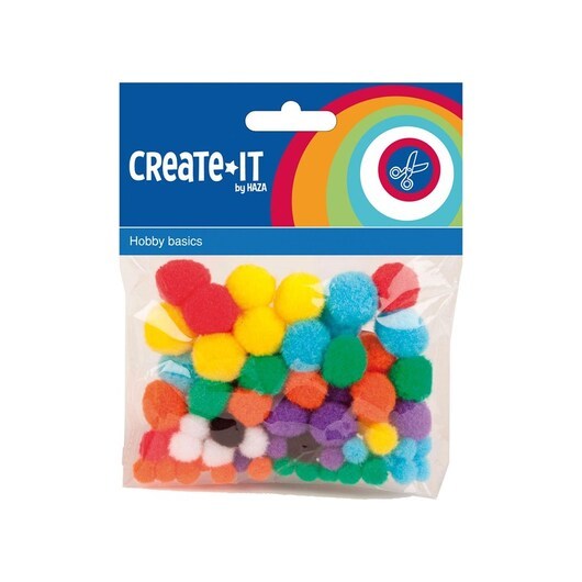 Haza Witbaard Colored Pompoms 78pcs.