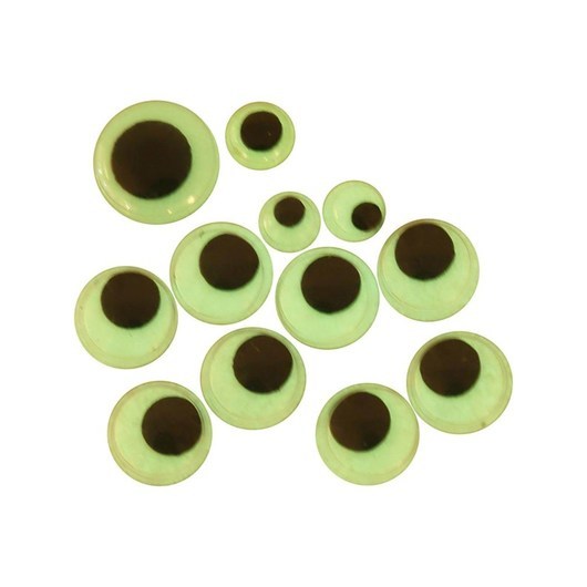 Creativ Company Wiggle Eyes Glow in the Dark Self Adhesive 30pcs.