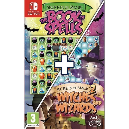 Secrets of Magic 1 &amp; 2 - The Book of Spells + Witches and Wizards (Code in a Box) - Nintendo Switch - Pussel