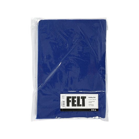Creativ Company Craft Felt Blue A4 10 Sheets
