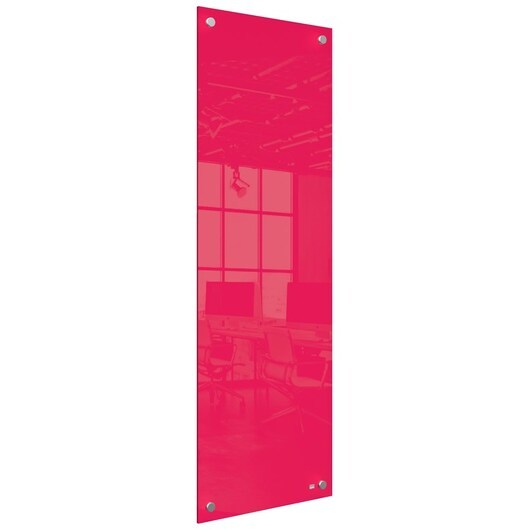 Nobo  Small Glass Whiteboard Panel 30x90cm Red