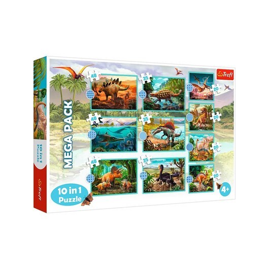 Trefl Puzzle - Meet all the dinosaurs (10in1) Golv