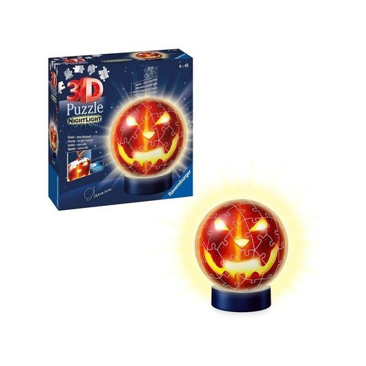 Ravensburger Pumpkin Night Light 3D Puzzle-Ball 72p