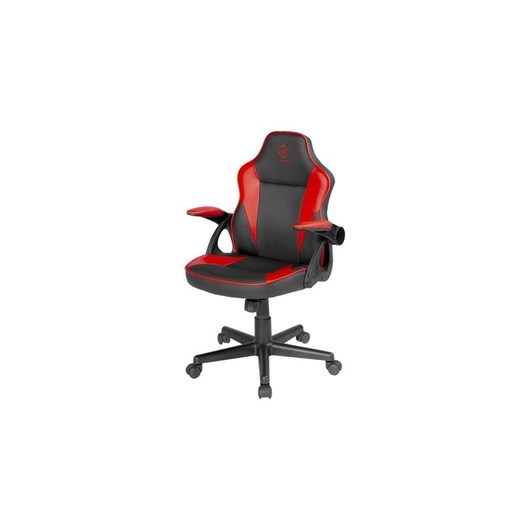 DELTACO GAMING DC120 Junior Gaming Chair Black/Red Gaming Stol - Svart / Röd - PU-skin - Upp till 80 kg