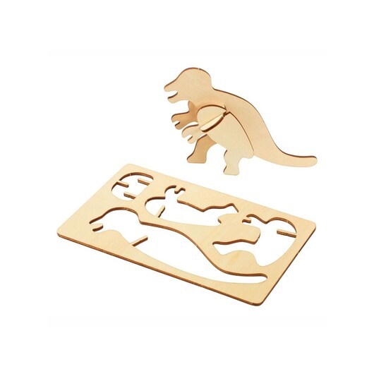 Colorations - Create and Decorate your Wooden 3D Puzzle Dinosaur Set of 4